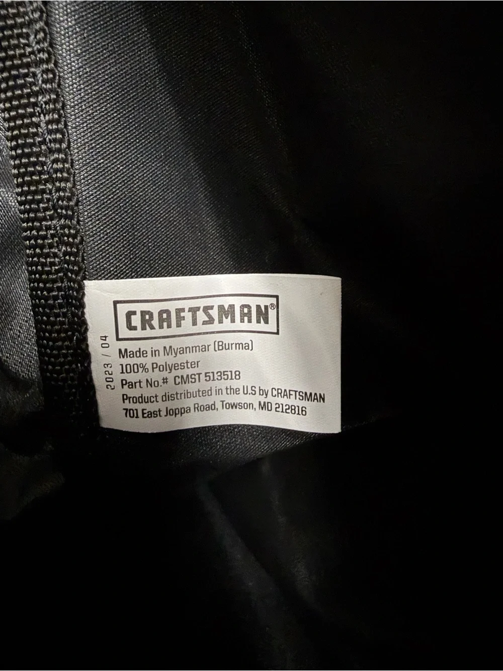 Craftsman Black and Red Duffel Tool Bag
